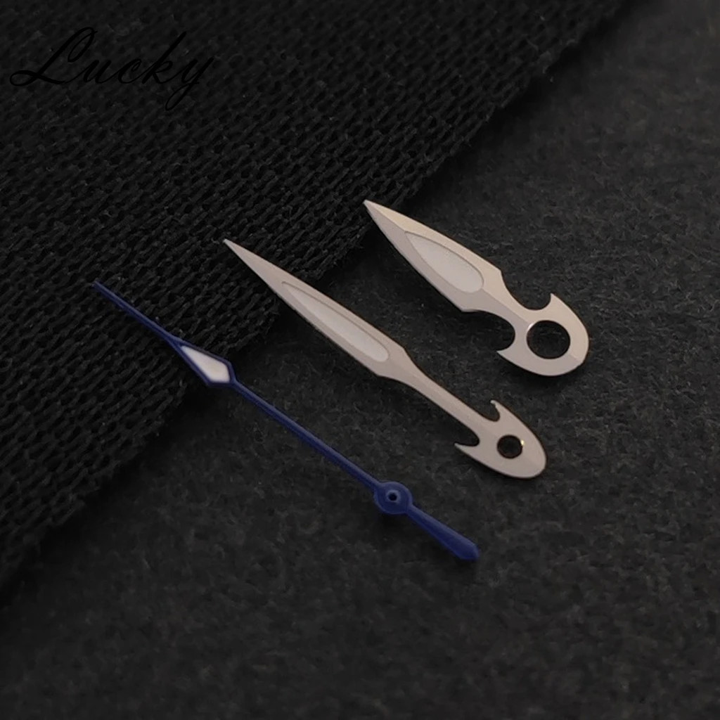 Watch Hands Fish Design Green Lume For NH34 NH35 NH36 Set Part Upgrade Accessory