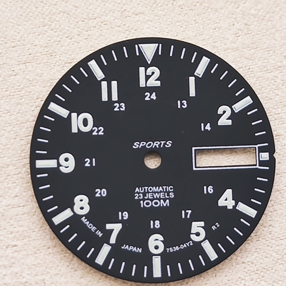 28.5mm C3 Green Luminous Watch Dial Face for NH36A Automatic Mechanical Movement
