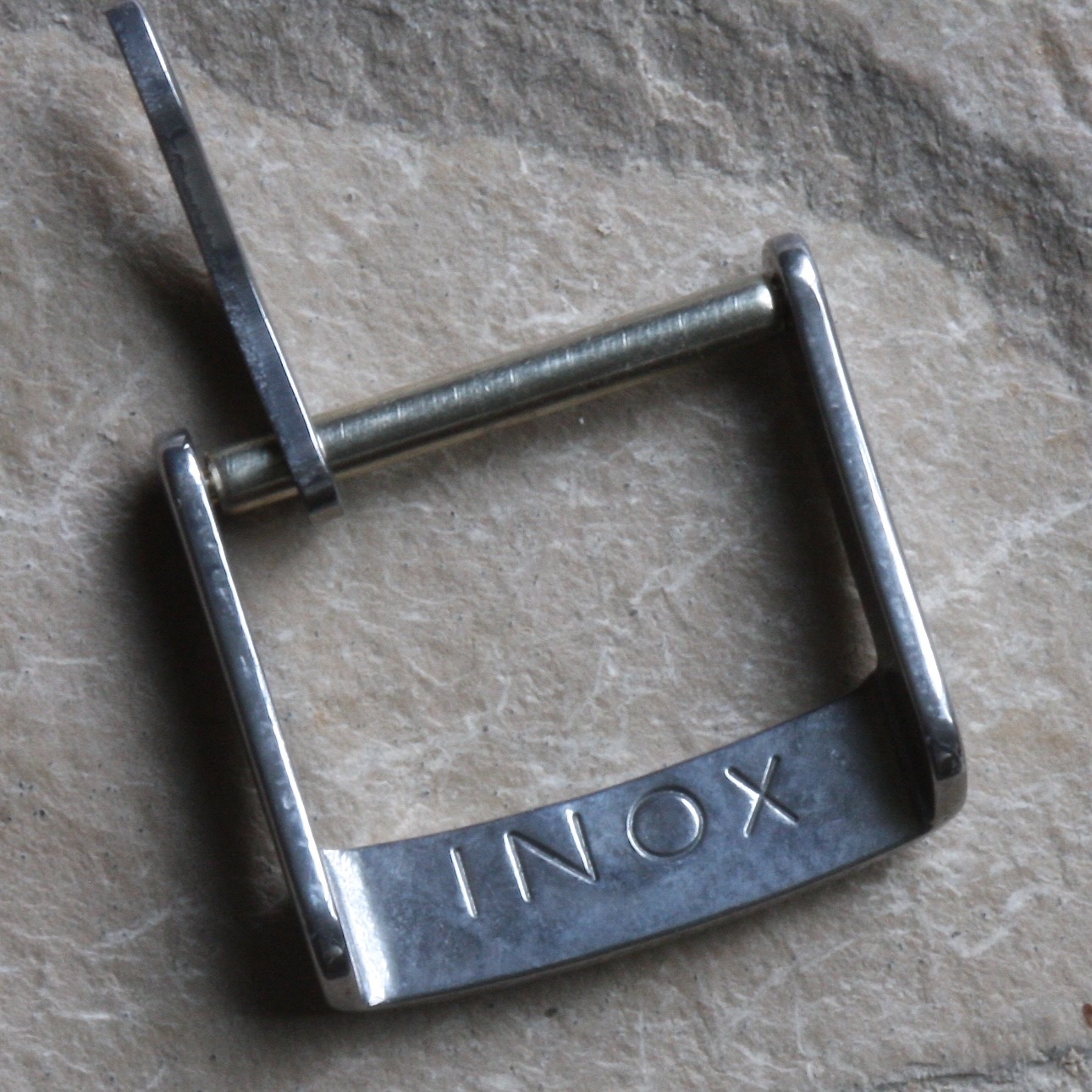 Genuine Swiss Tropic square steel 14mm INOX vintage watch band buckle 1960s/70s