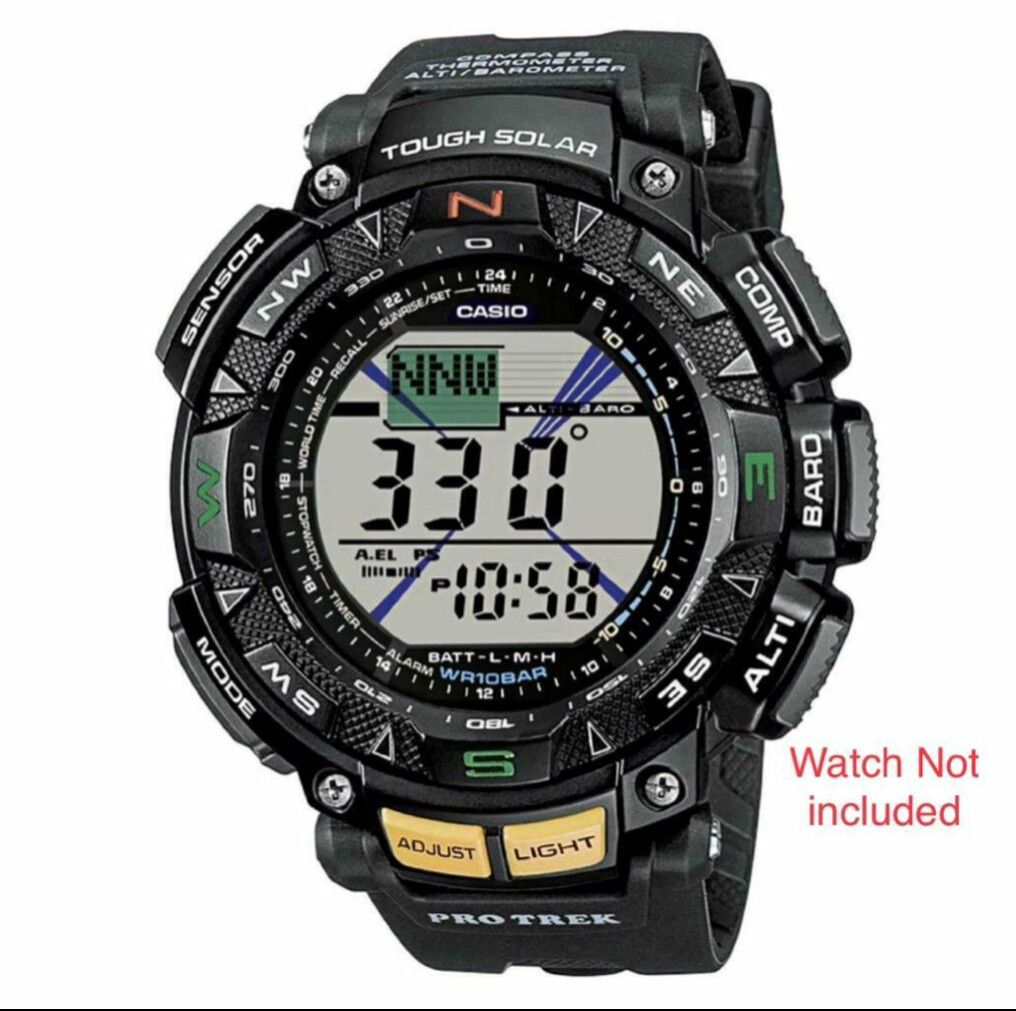 Casio Pathfinder PAG-240 Black Rubber Cover End Piece (12 Hour) PRG-130 PAW-1500