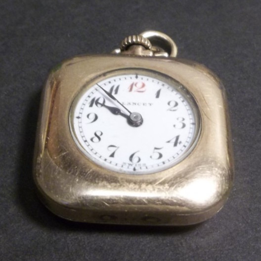 Ladies Lancet Square Pendant Watch-15 jewels-5 adj Parts/Repair/Scrap Not Workin