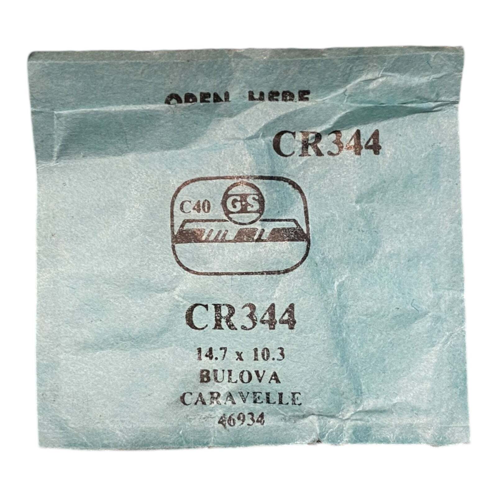 Germanow-Simon Mach (GS) CR344 Watch Crystal 14.7×10.3 NOS Part Flexo Bulova