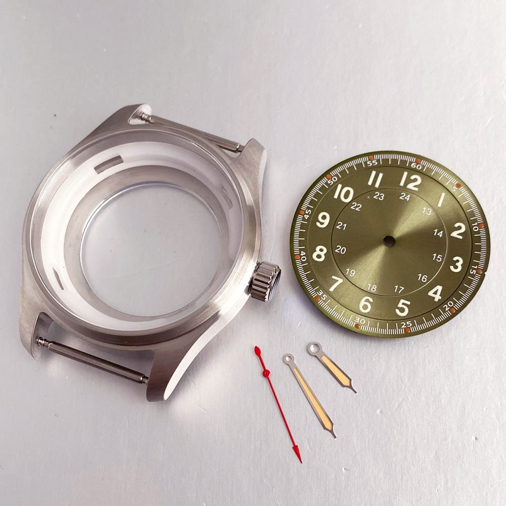 39mm Solid Steel Sapphire Glass Watch Case Fit Japan NH35 NH36 Miyota 8215 2824