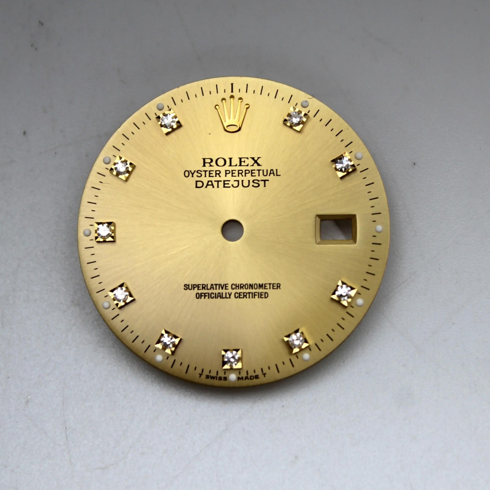 Rolex Datejust 36mm Champagne Diamond Markers Watch Dial 16013