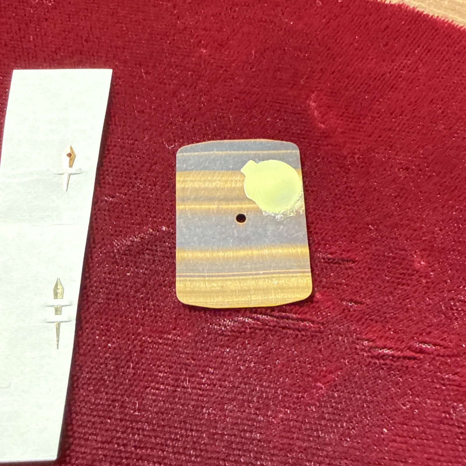 Piaget Quartz Tiger’s Eye Rectangle Stone Dial 18.6mm x 25.7mm w/ Watch Hands