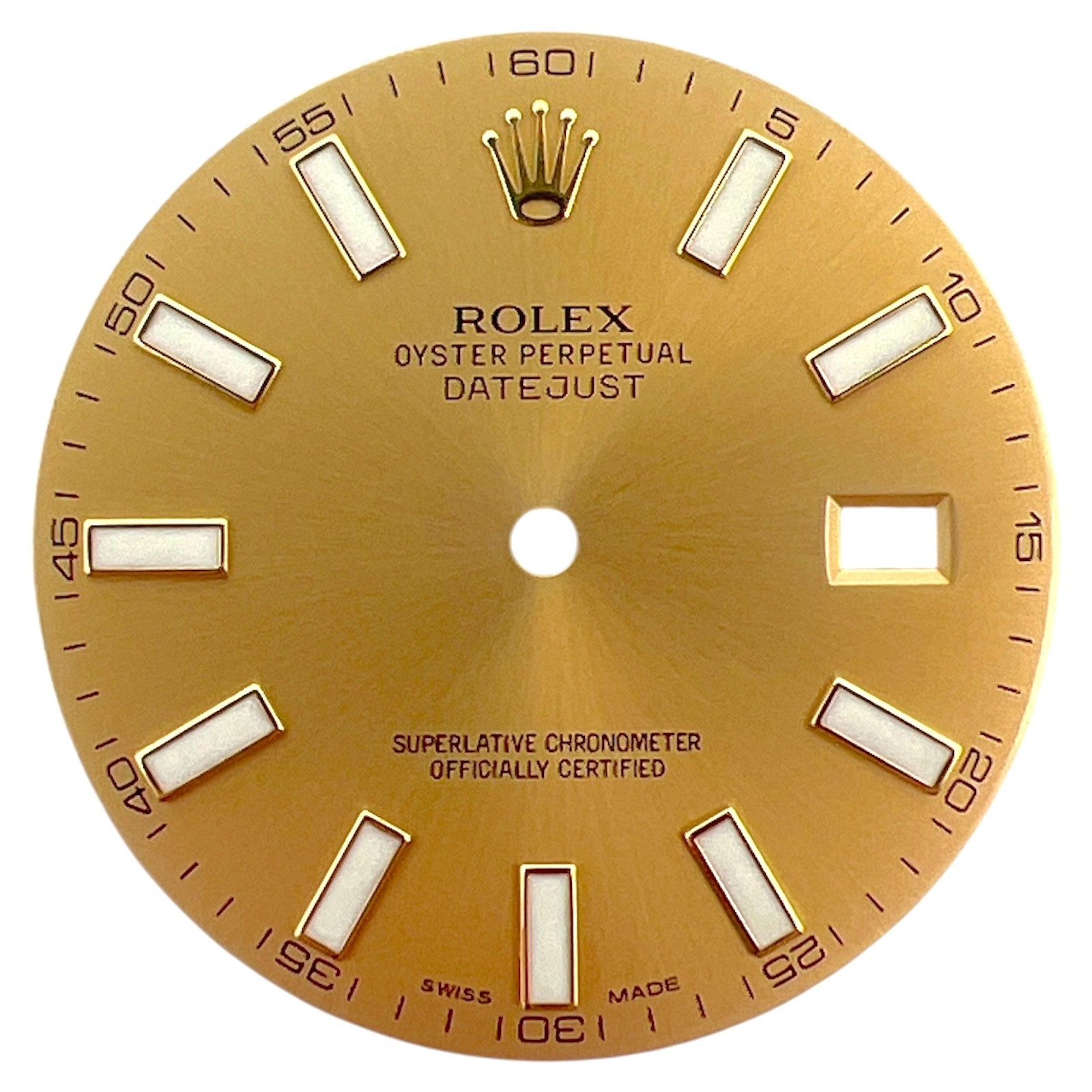 Genuine Rolex Oyster Perpetual Datejust 41mm Dial Champagne Gold 116333