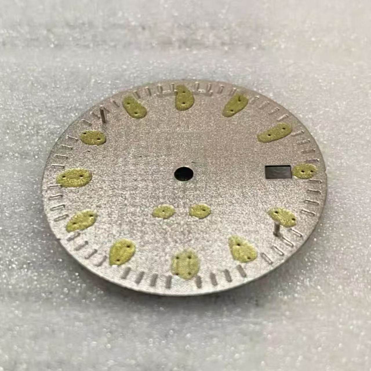 31.8mm Farmhouse oak Watch Dial Green Luminous For NH35 NH36 Movement accessorie