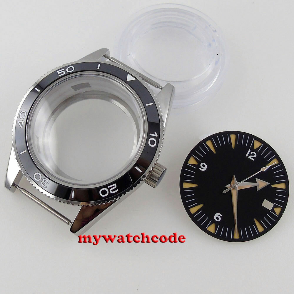 41mm sapphire glass automatic Watch Case fit miyota 8215 NH35 NH36 ETA 2824 2836