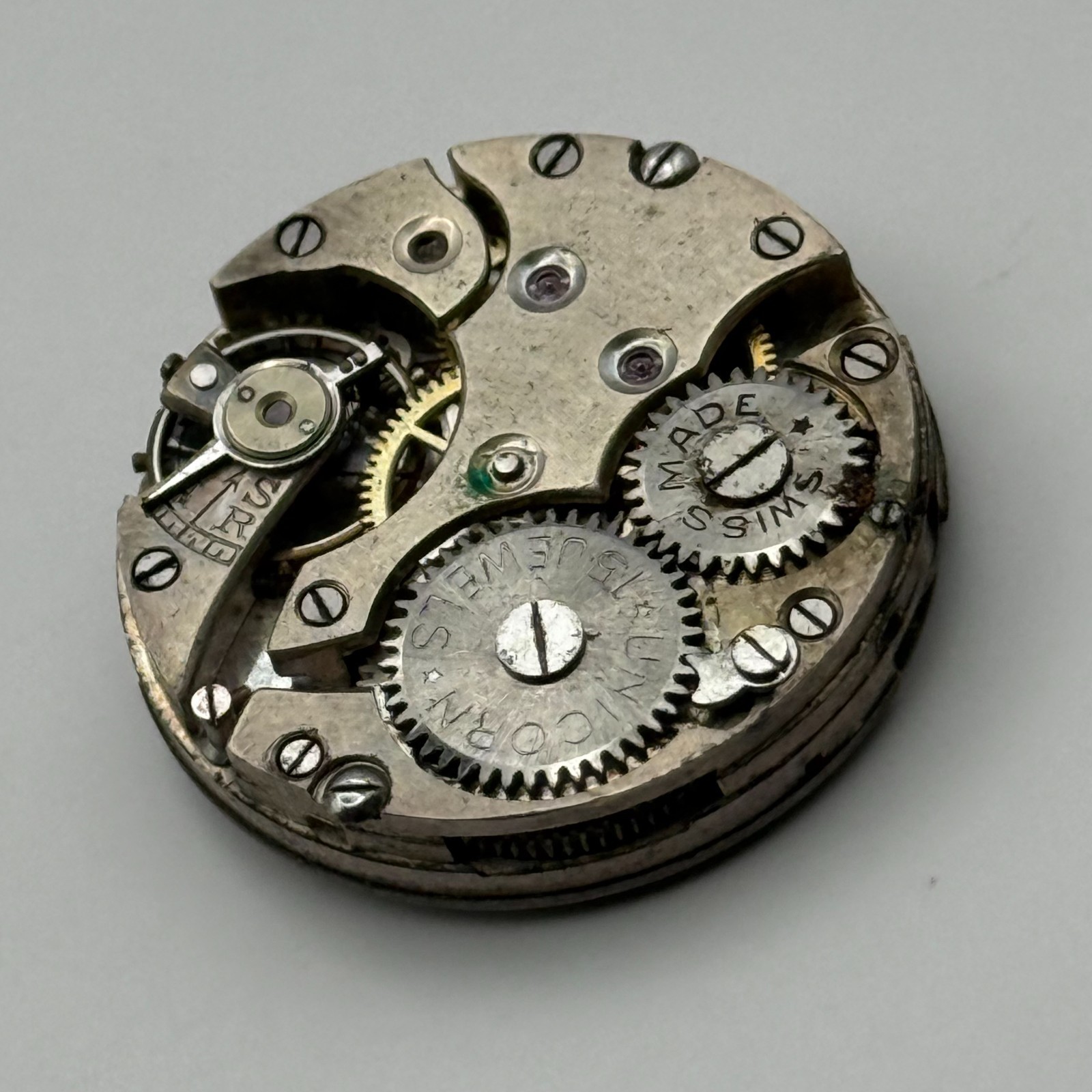 Rolex Unicorn Watch Movement Pidduck Hanley 15 Jewels Swiss Vintage Parts Repair