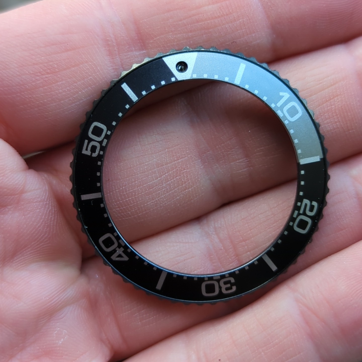 Seiko Prospex Solar Black Silver Watch Bezel part 43.5mm VGC Used (AA42)