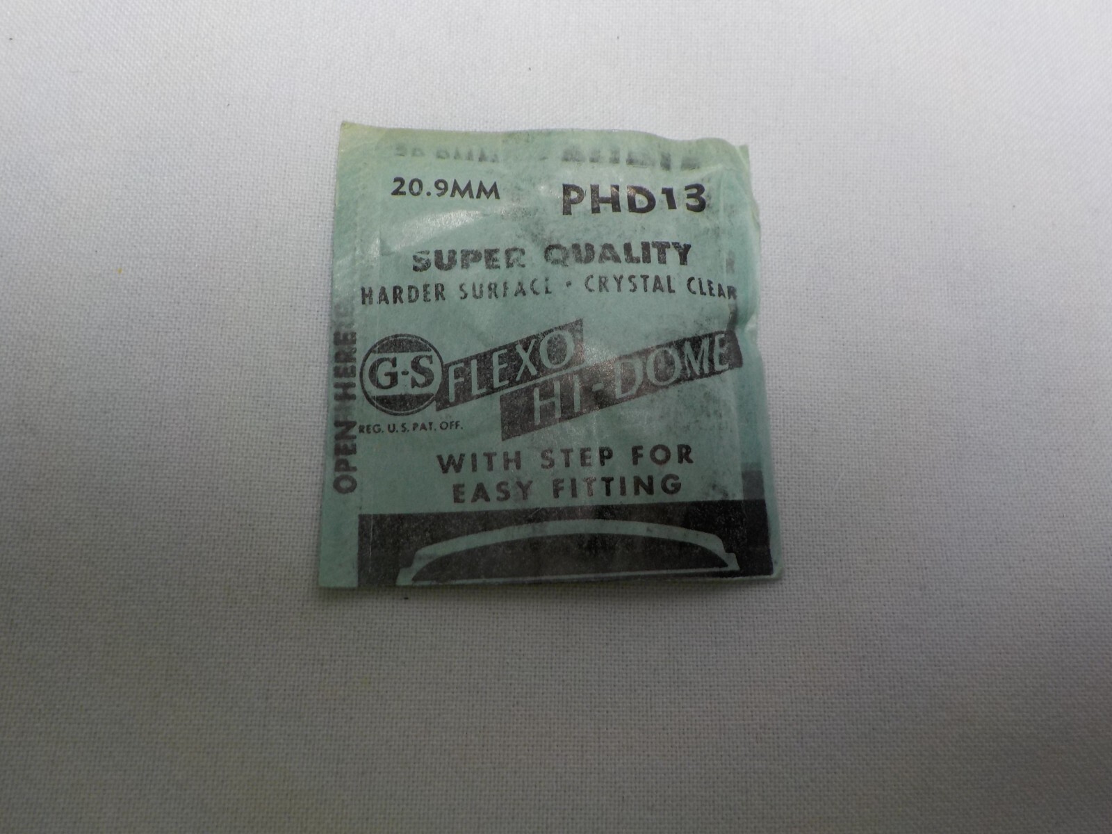 GS FLEXO HI DOME WATCH CRYSTAL REPLACEMENT PART 20.9 MM WATCHMAKER PHD13 #99