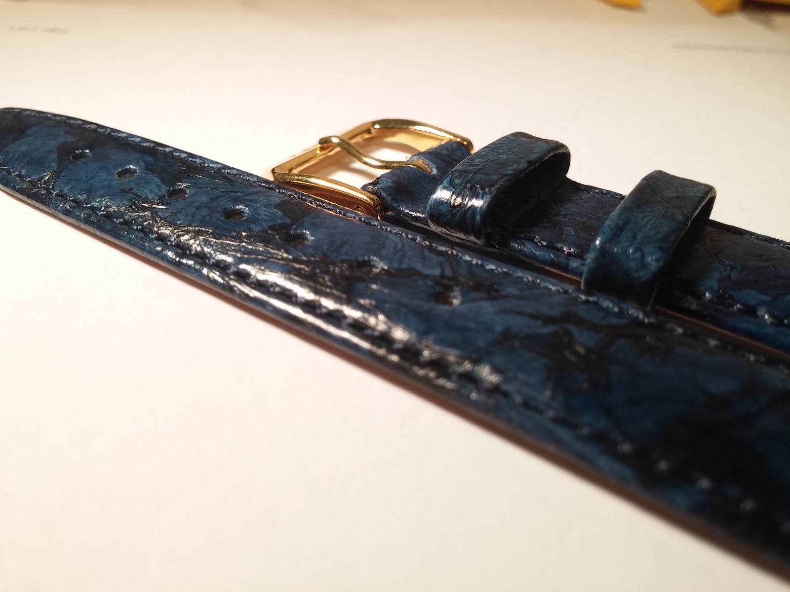 Rado band/strap and buckle, BLUE, 17/14mm Made in Austria, genuine leather