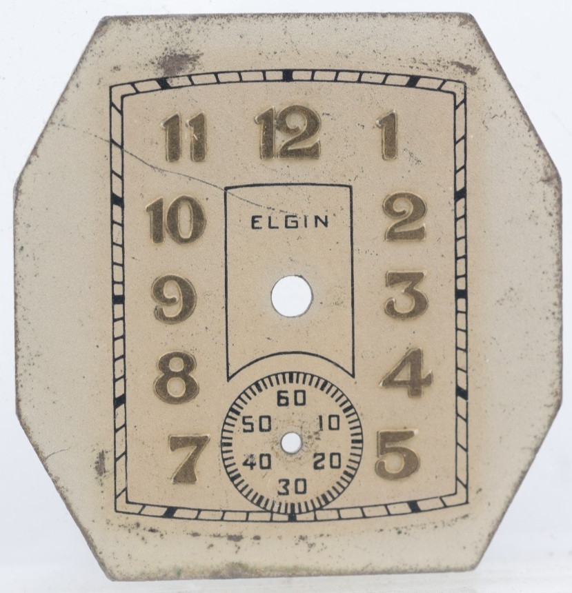 ELGIN ART DECO WRIST WATCH DIAL 26.69×27.36mm (KX)