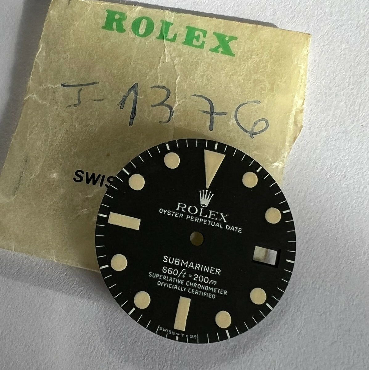 ROLEX 1680 SUBMARINER DATE DIVE 200M TRITIUM PATINA DIAL 100% GENUINE #1524