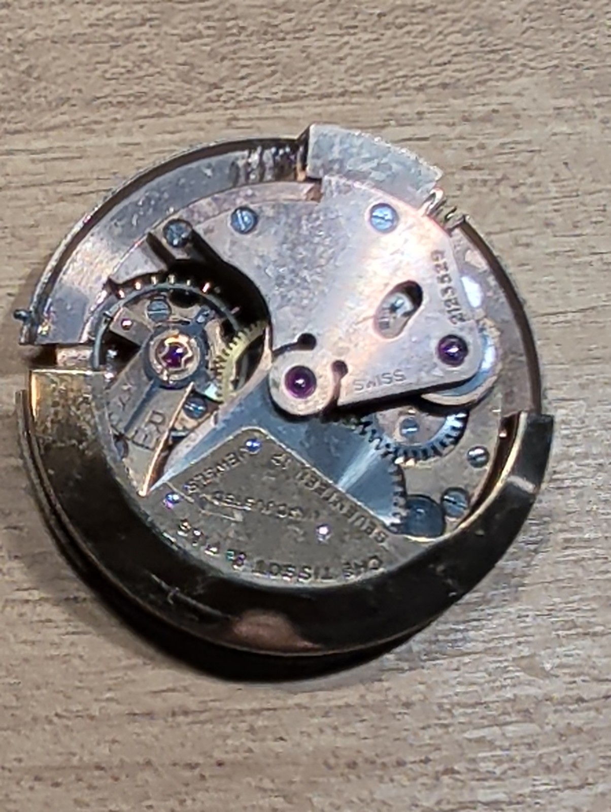 Vintage Tissot Bumper Automatic Movement 28.5-21 Parts Lot & 1853 White Dial