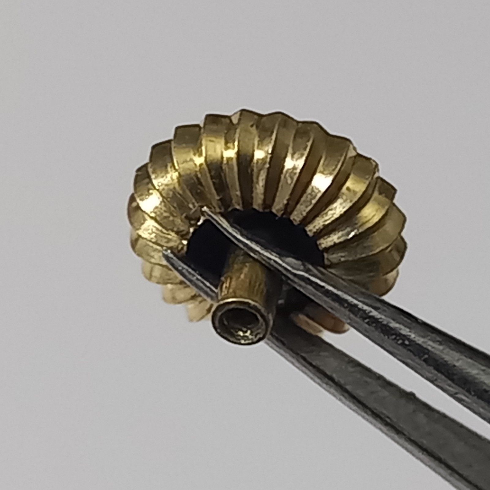 Extremely Rare 18K Solid Yellow Gold 7.2mm Crown For LONGINES 13ZN Chronograph