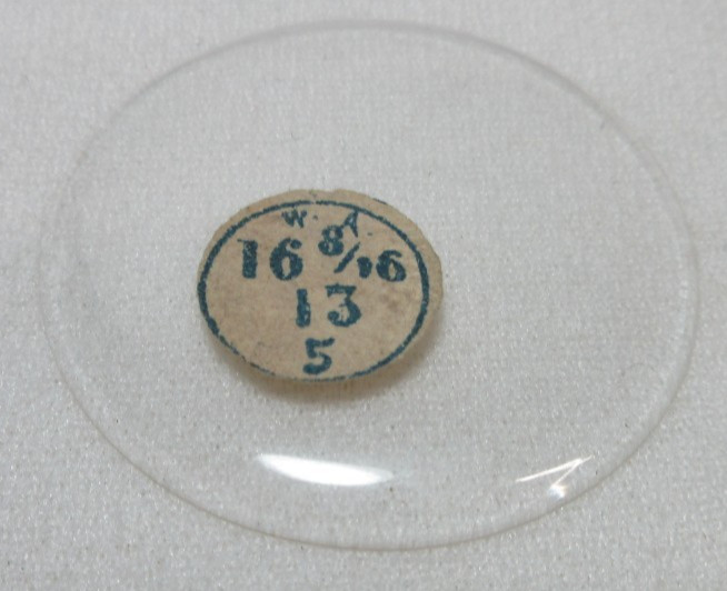 GLASS POCKET WATCH CRYSTAL WATCHMAKER SIZE 16 8/16 REPLACEMENT PART #0103