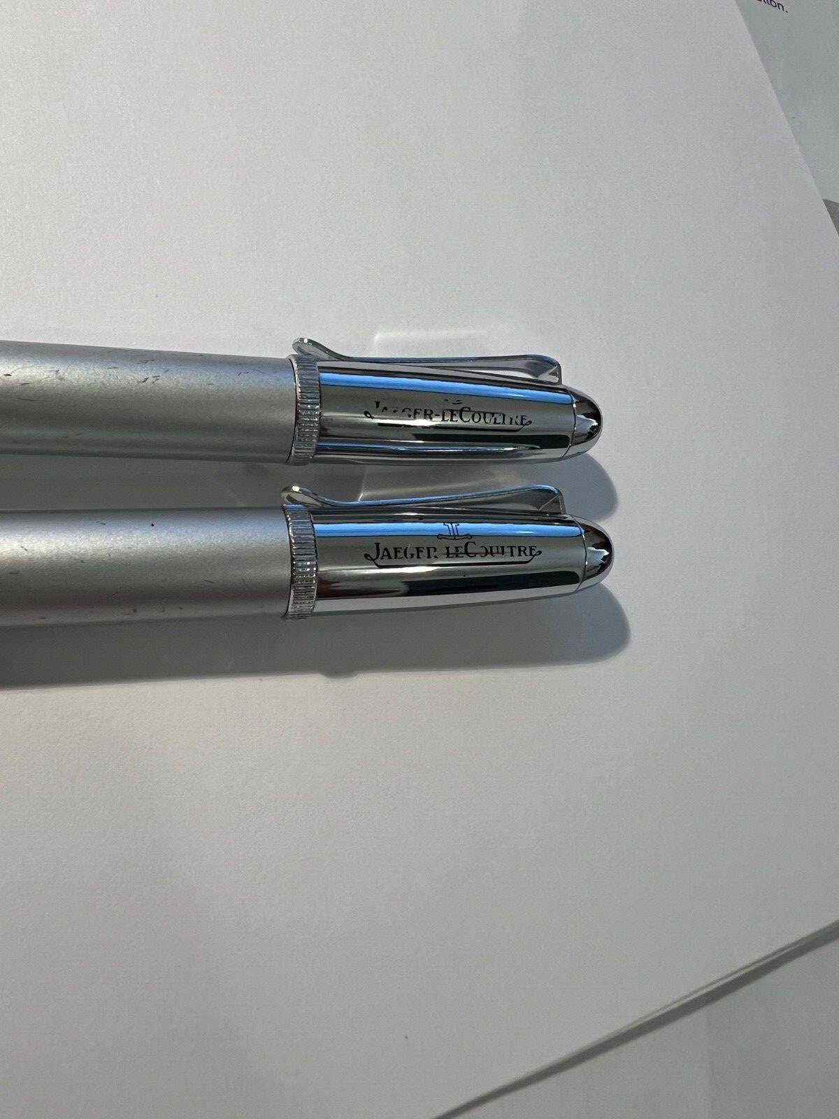Pair Genuine and Authentic JAEGER-LECOULTRE Twist Pens, Black ink, and Stylus