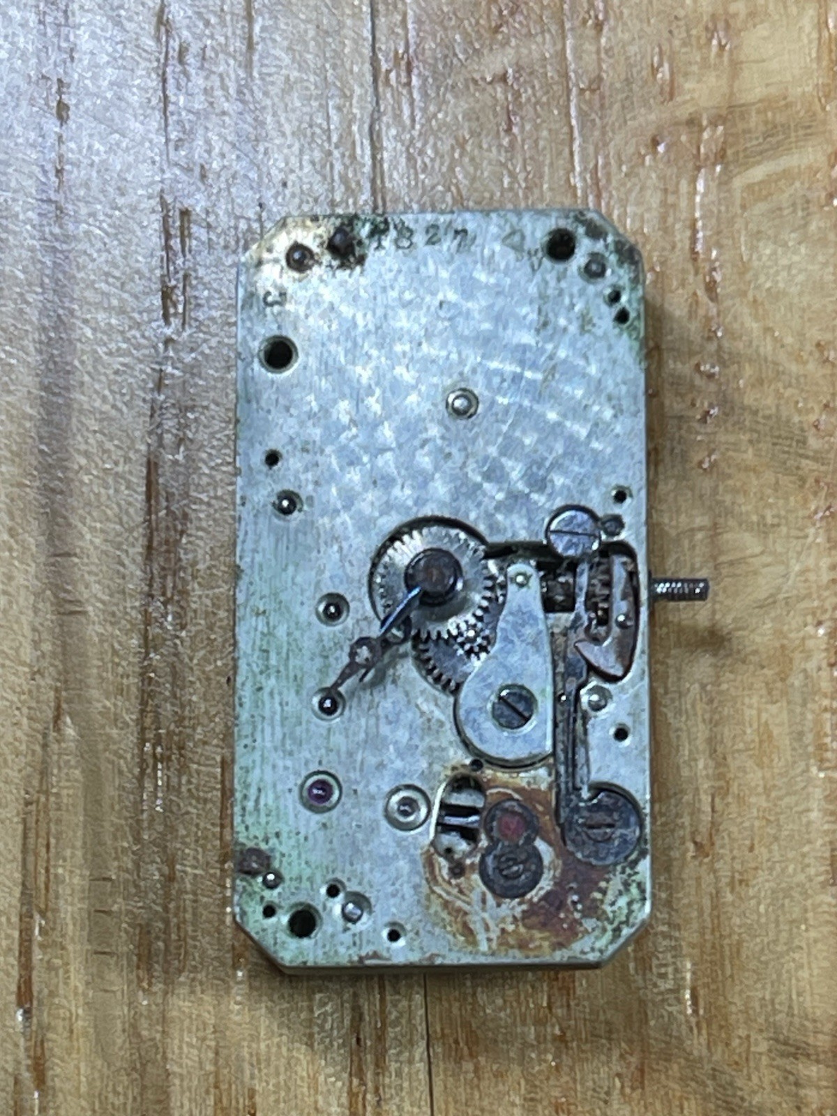 C.H. Meylan Brassus Swiss Watch Movement #1827 Rectangle Tank 17 jewels 3 Adj