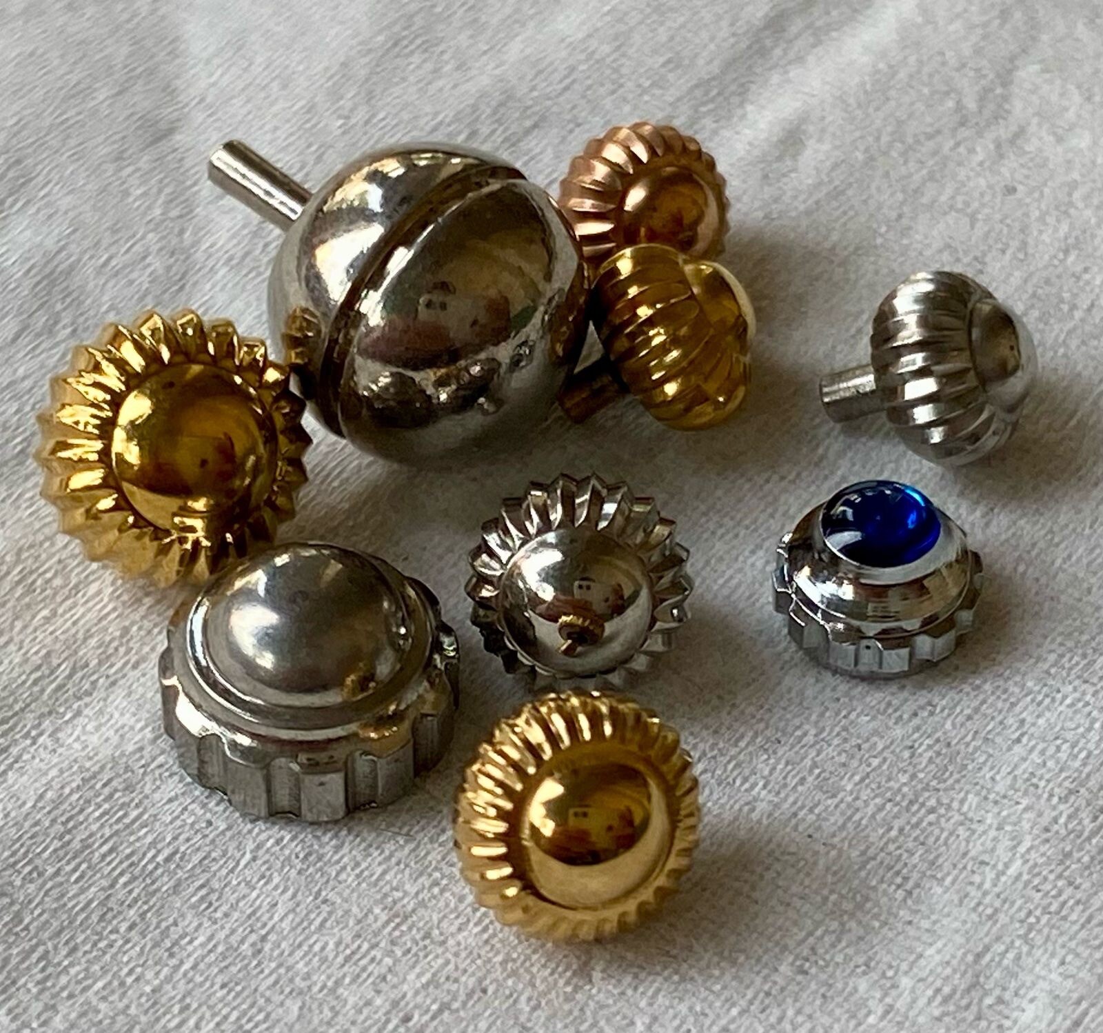 8 Stainless Steel Borgel / Onion / Pumpkin Crowns For Luxury Watches – Tap 10