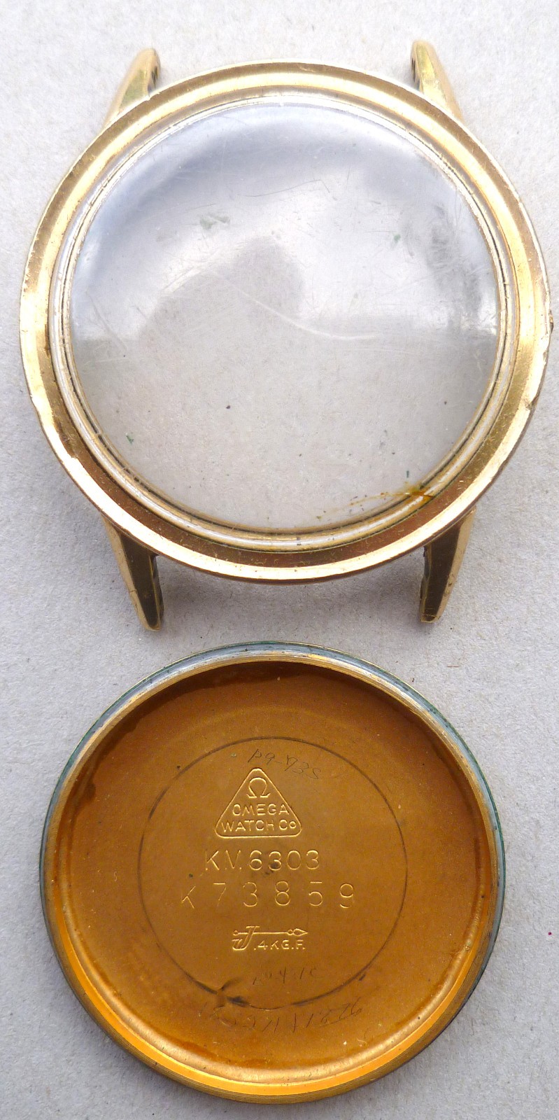 OMEGA 14K G.F. Case for Omega Cal.550 Series Seamaster Vintage 1950s/early 1960s