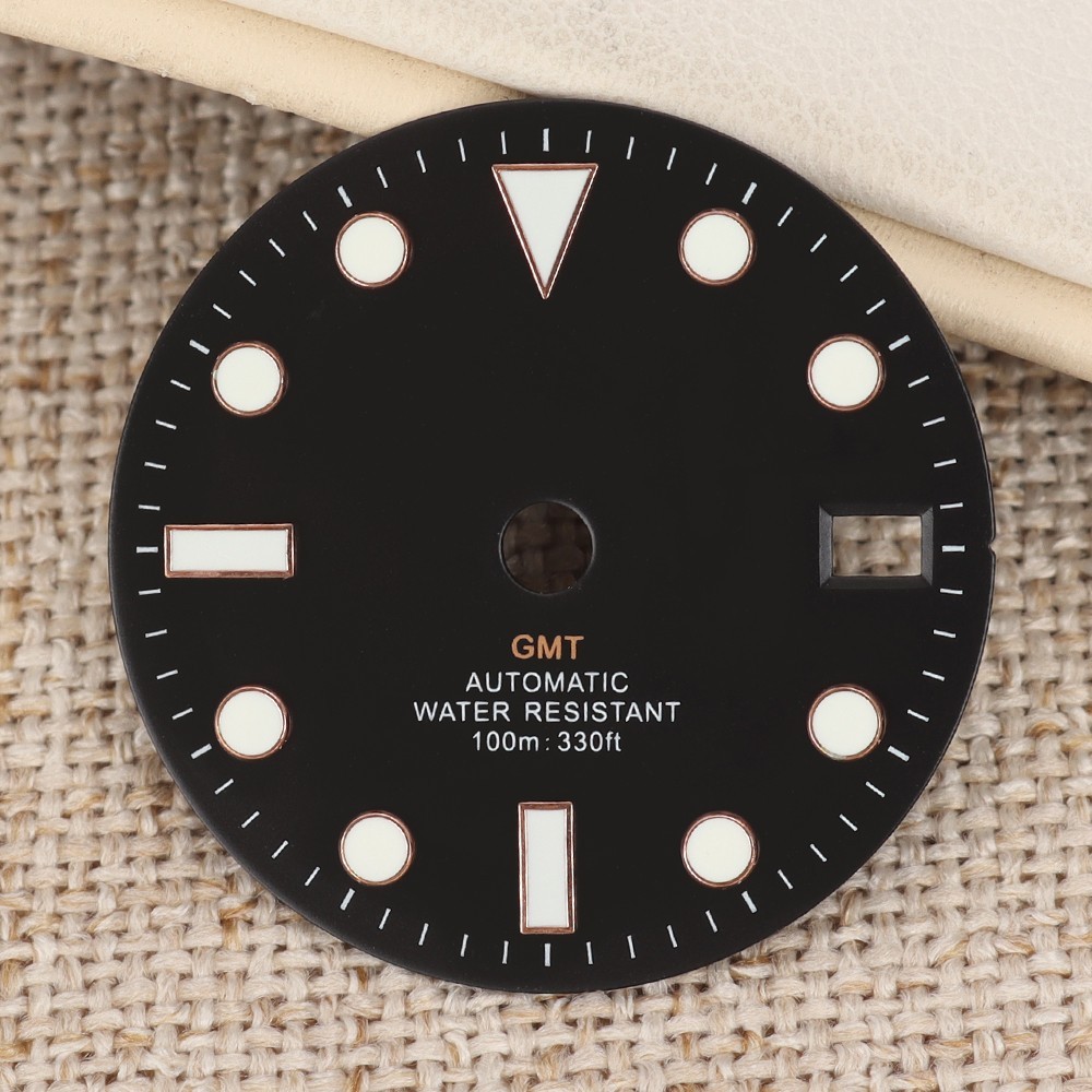 FEIYASHI GMT AUTOMATIC 100m Diver Dials 28.5mm Oyster C3 Luminous for Seiko NH34