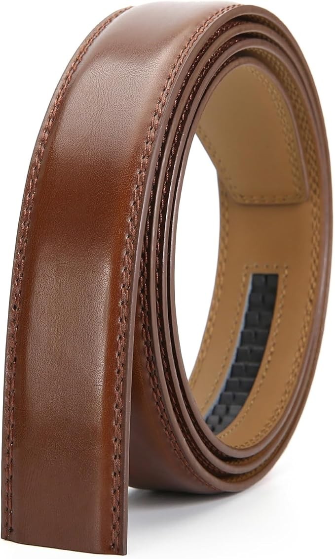 Men’s Ratchet Belt Strap, 30mm / 1 1/8″ Wide, Replacement Strap Only (No B