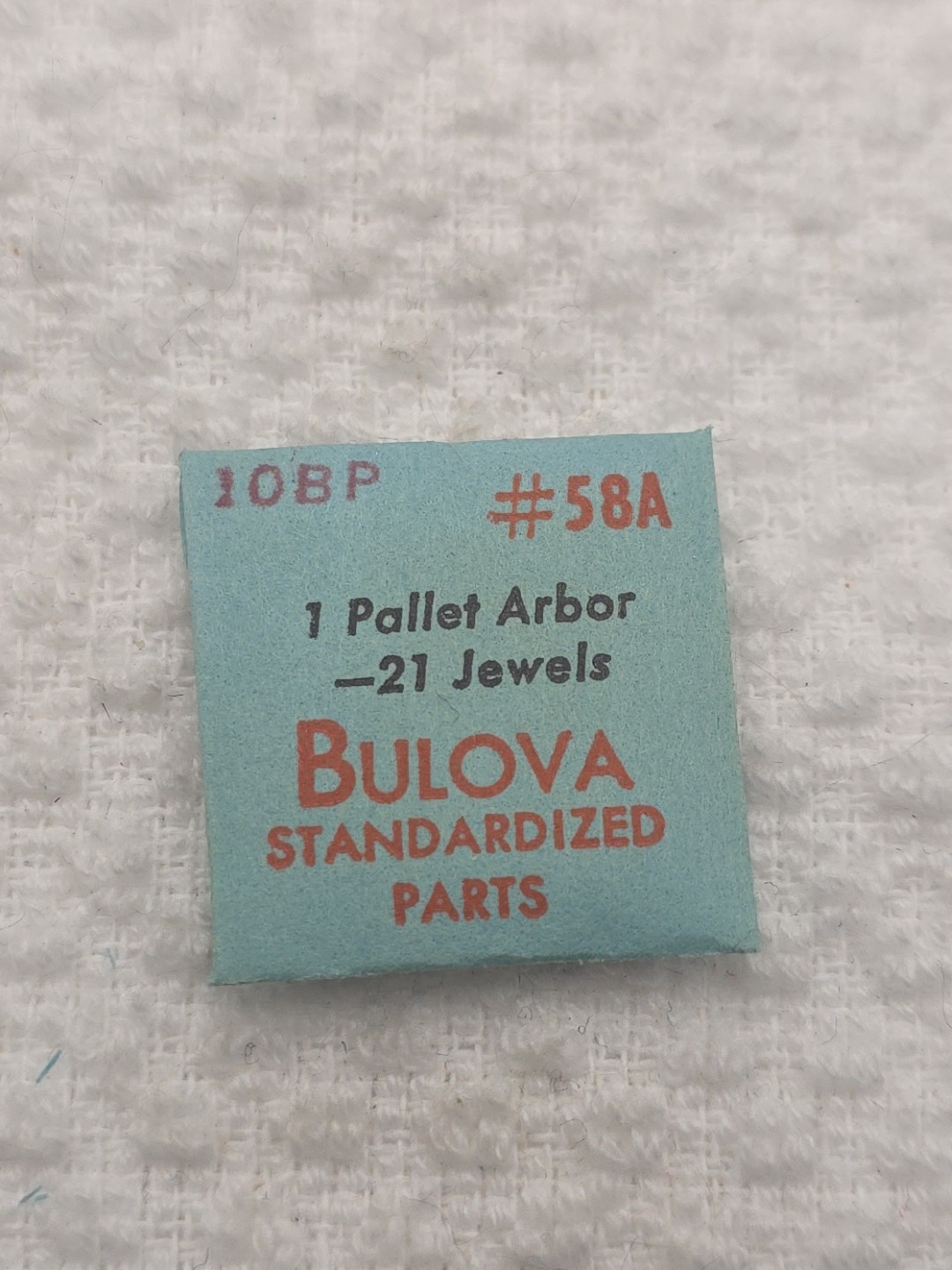 Bulova 1 Pallet Arbor 21 Jewels 10BP #58A NOS