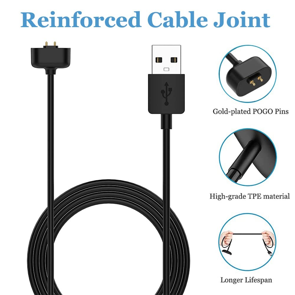 EXMRAT Compatible for Amazfit Band 7 Charger, Replacement 3.3ft, Black
