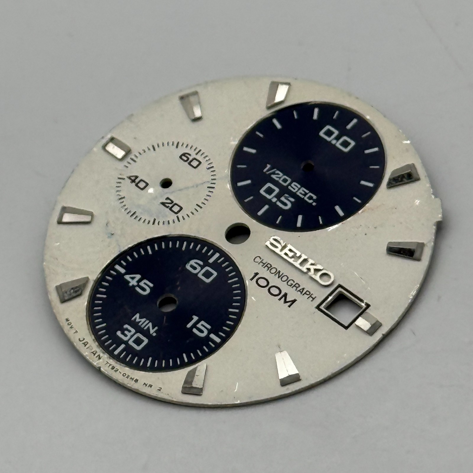 Seiko 7T92-0XM8 Watch Dial Chronograph 100M Japan Spare Parts Repair 27.9mm