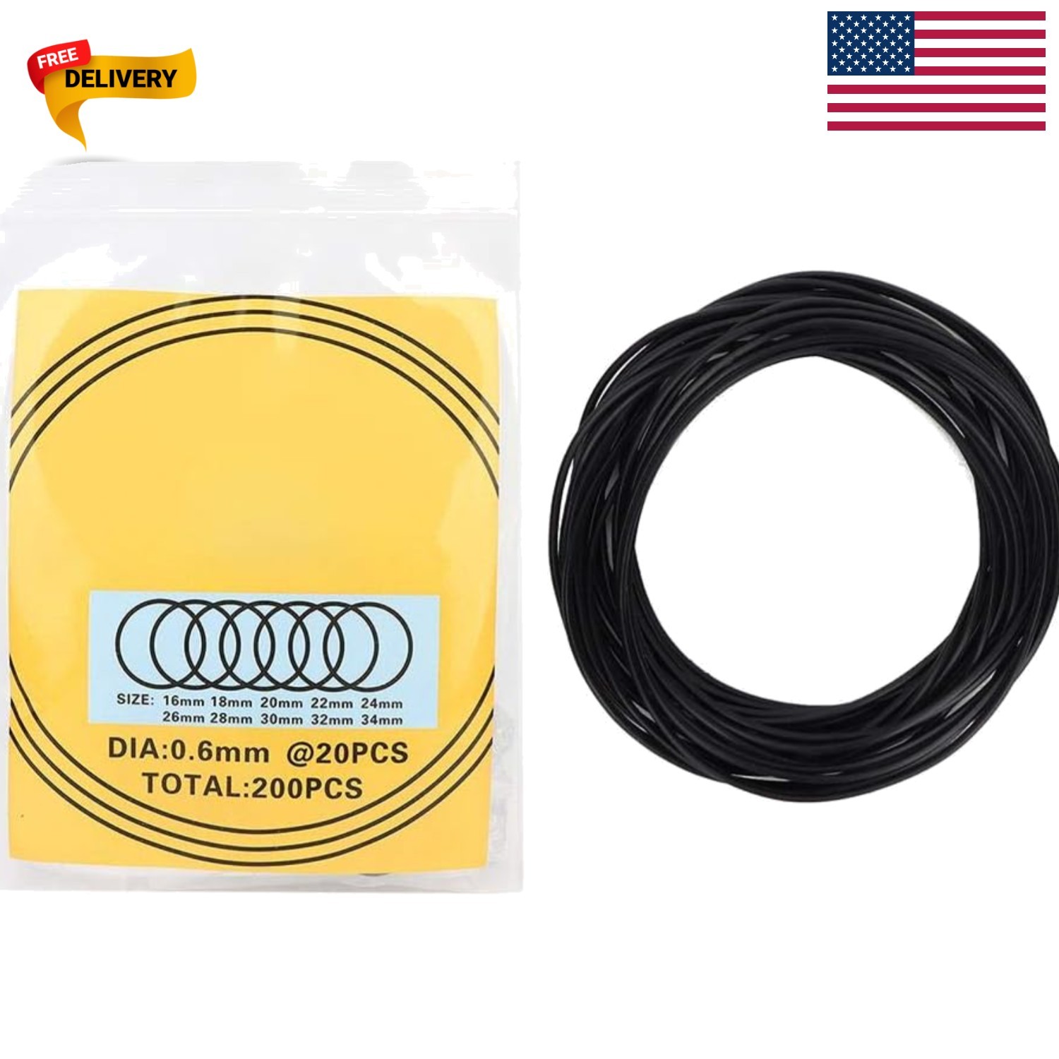 200pcs Rubber Watch Back Cover Seal Gaskets – Water-Resistant Repair Kit