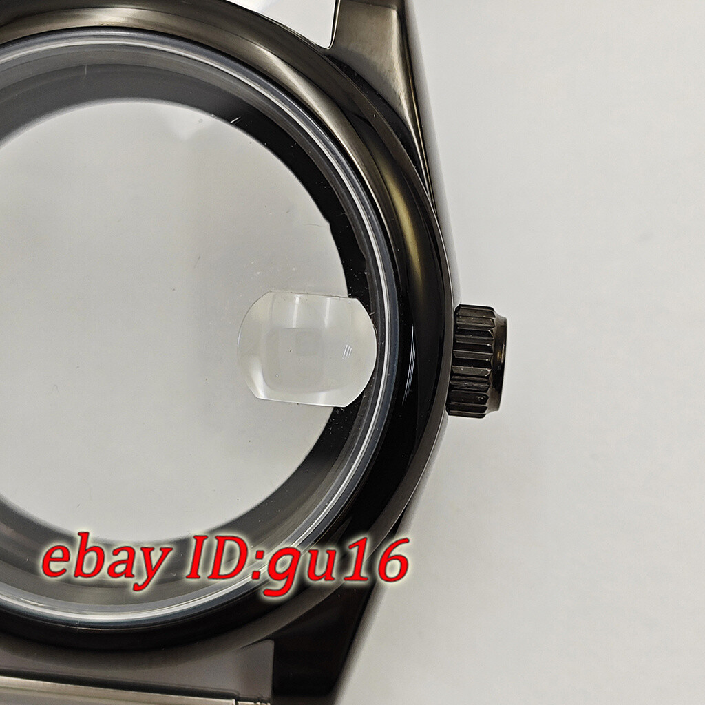 36mm 39mm black watch case fit NH35 NH36 Miyota 8215 ETA 2824/2836 DG2813 3804