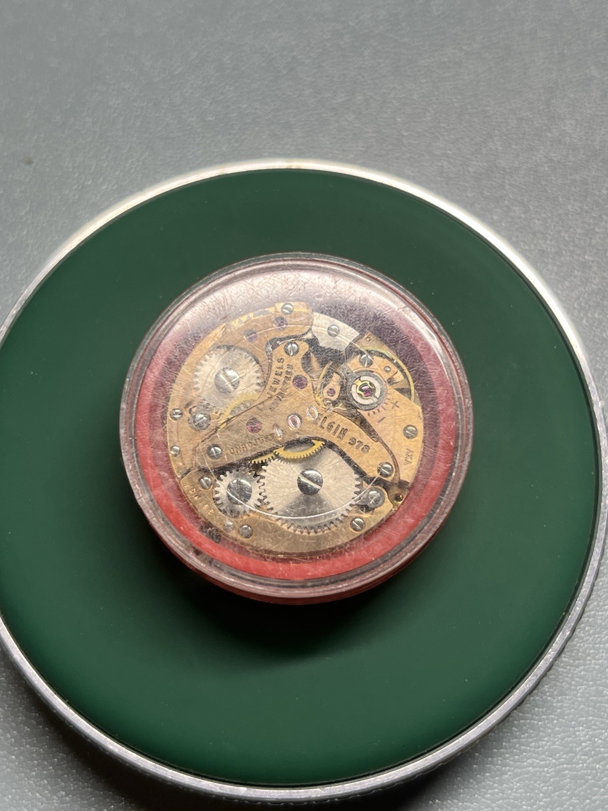 NOS RUNNING Elgin Cal. 978 Manual Alarm Watch Movement 17j