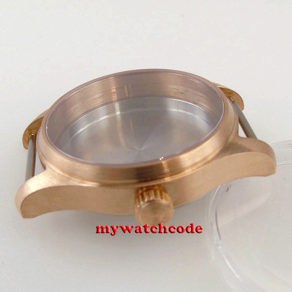 39mm CUSN8 Bronze Watch Case Sapphire Glass Fit NH35A NH36A (Case+dial+hand)