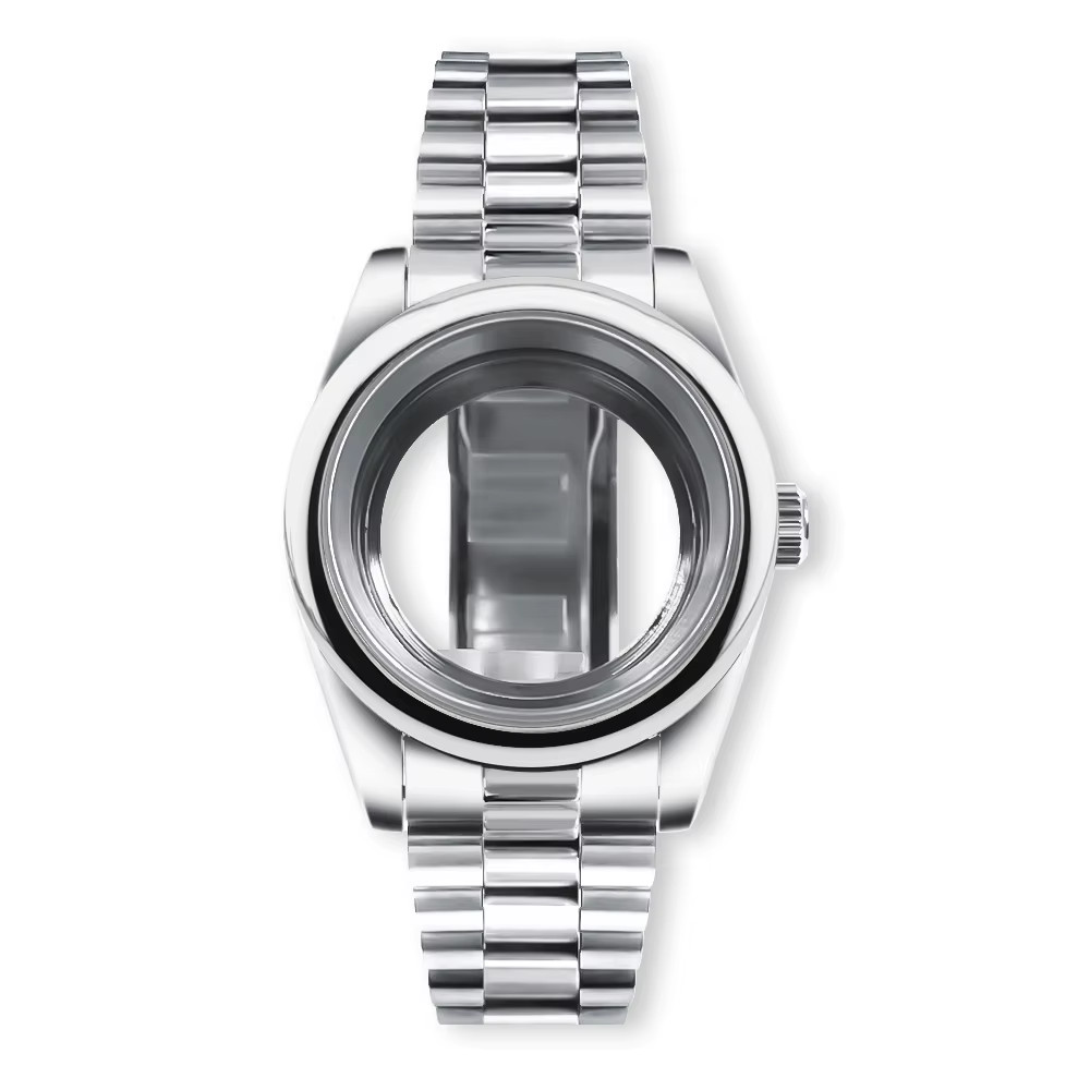 36Mm/39Mm Silver Watch Case Sapphire Glass Fit NH35 NH36 ETA2824 2836 Mingzhu DG