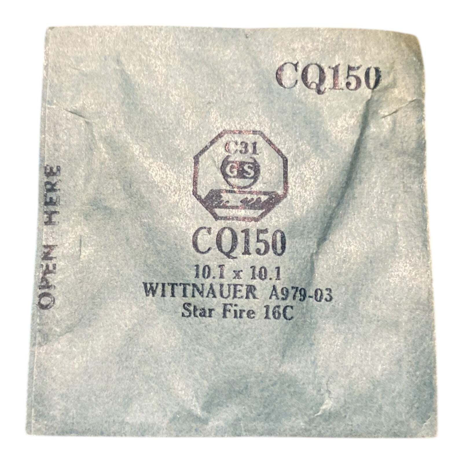Germanow-Simon Mach (GS) CQ150 Watch Crystal 10.1×10.1 NOS Part Flexo Wittnauer