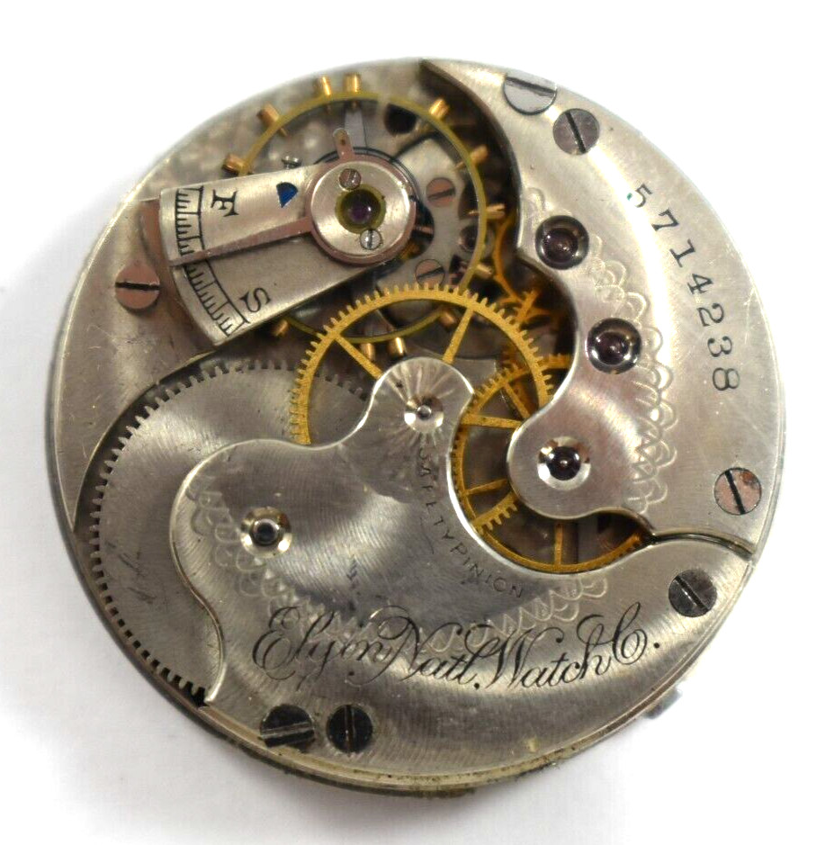 Vintage Elgin 110 0s 11J Hunting Pocket Watch Movement lot.a0