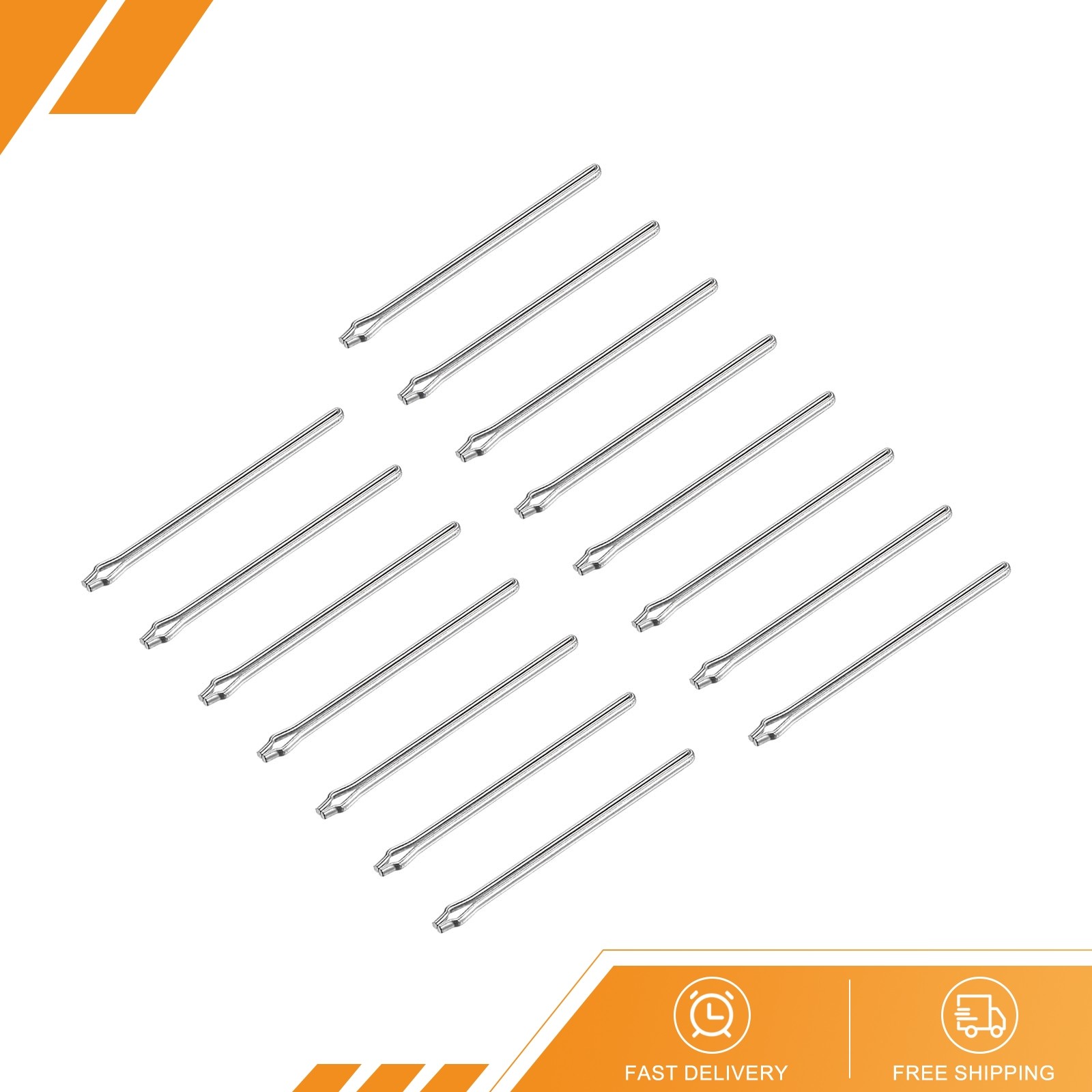 15Pack 20mm Watch Band Link Cotter Pin Stainless Steel 0.9mm Dia Silver