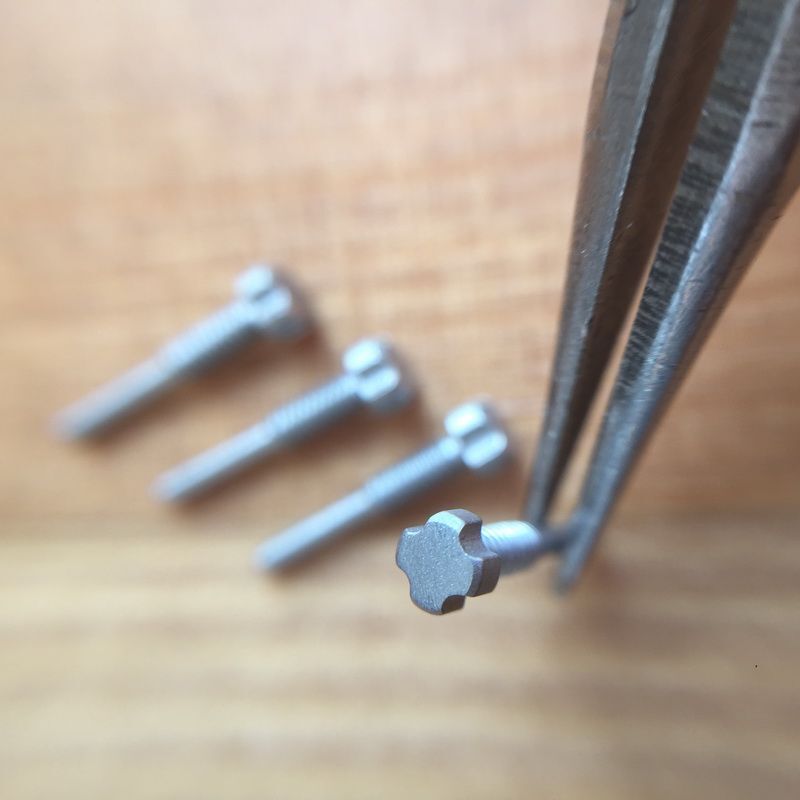 4pcs Silver Black 4 prongs Screw Fits Richard Mille Watch Band Strap