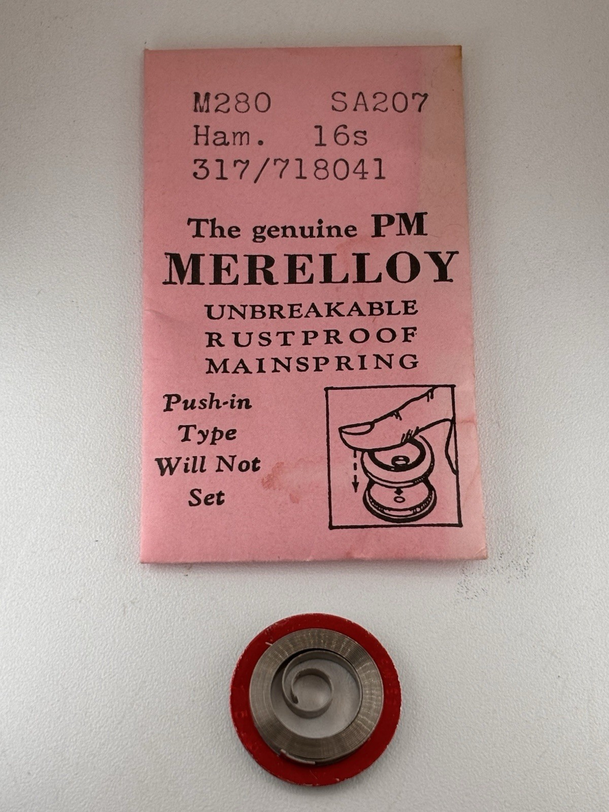 PM Merelloy M280 Mainspring Hamilton SA207 16s 317/718041