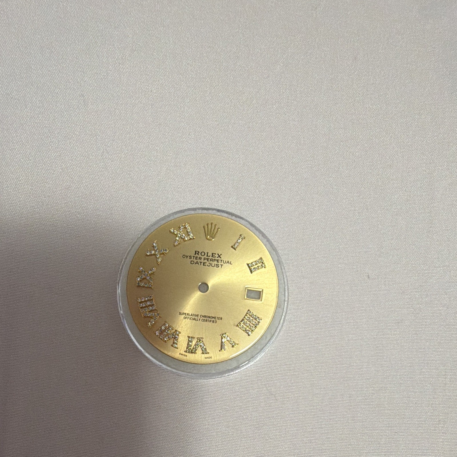 Rolex Datejust Dial Gold Roman Numerals Date Style, Compatible w/ Rolex