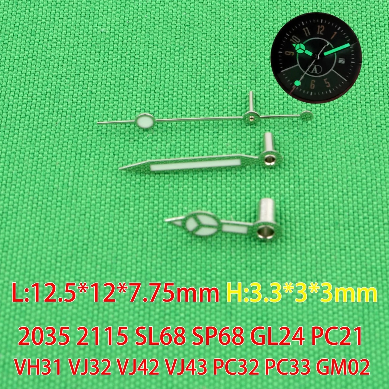 Watch Hands Luminous High Tube Extended Shaft For 2035 FIT 2115 sp28 sl28 sl68