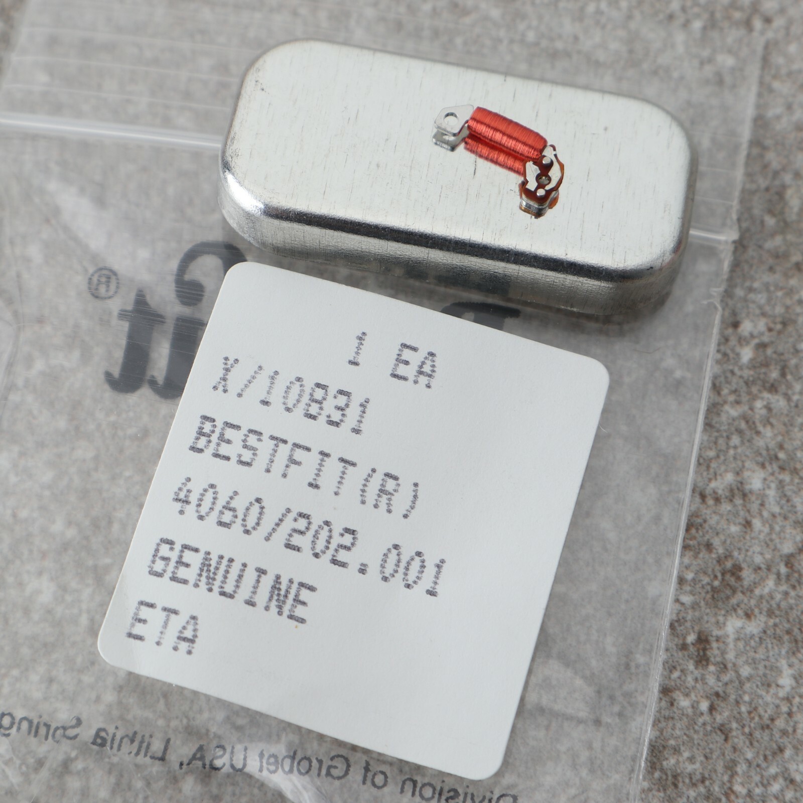 NOS ETA 202.001 Coil For Quartz Watch Movement Part New Old Stock (G5D4)
