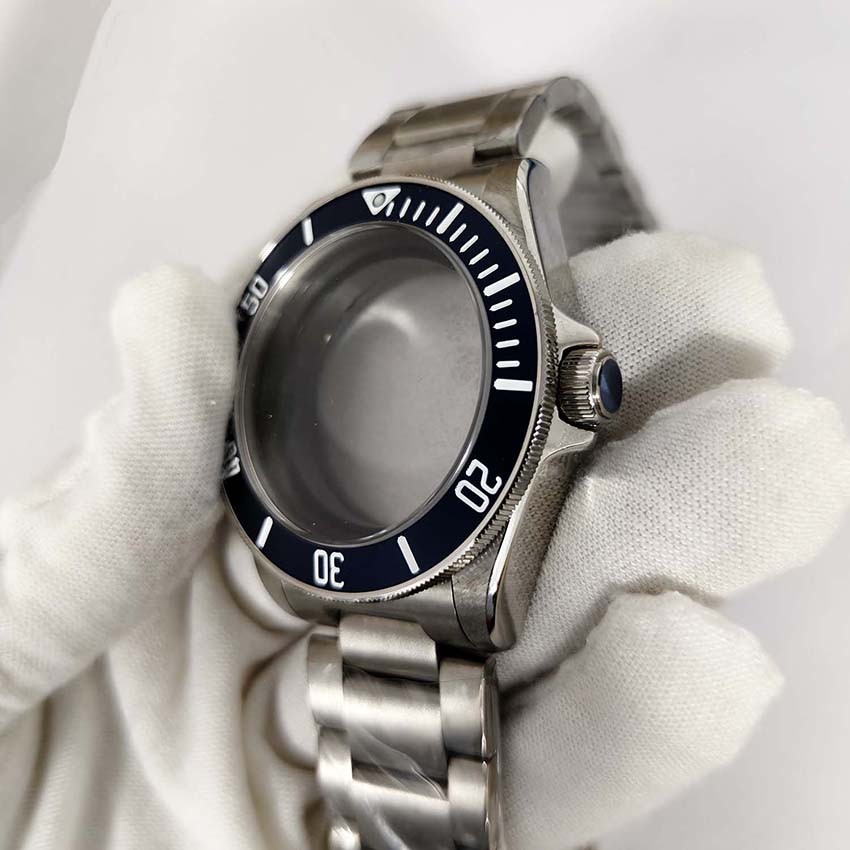 Men’s 41mm Case Watch Case 316L Stainless Mineral Glass For NH35/36 Movement
