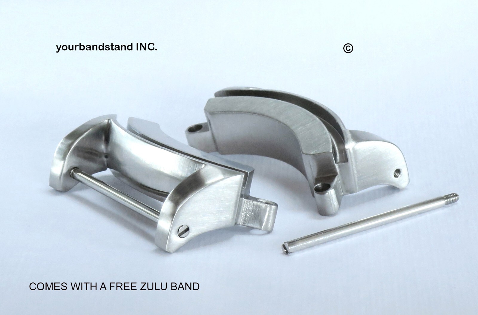 NEW 2 CitiZilla Silver brushed finish adapter Citizen Ecozilla Autozilla BJ8050