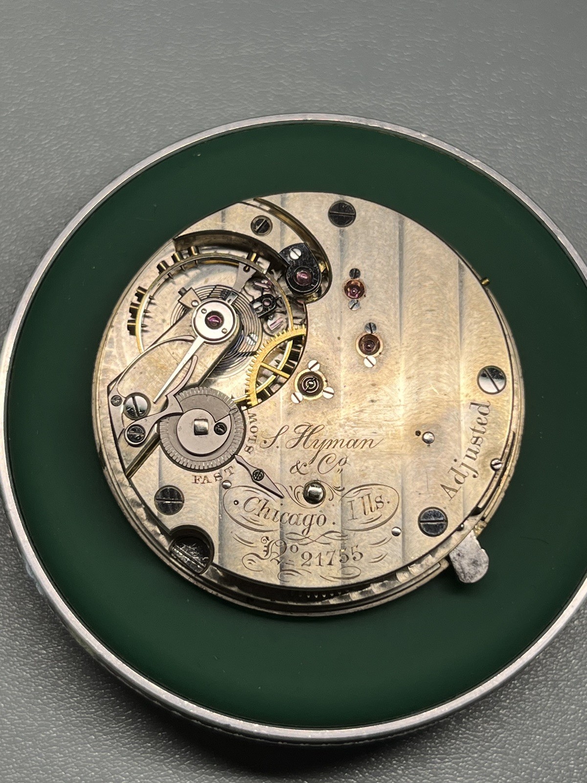 Running 1883 Private Label Louis Audemars & Cie 16s Hunter Pocket Watch Movement