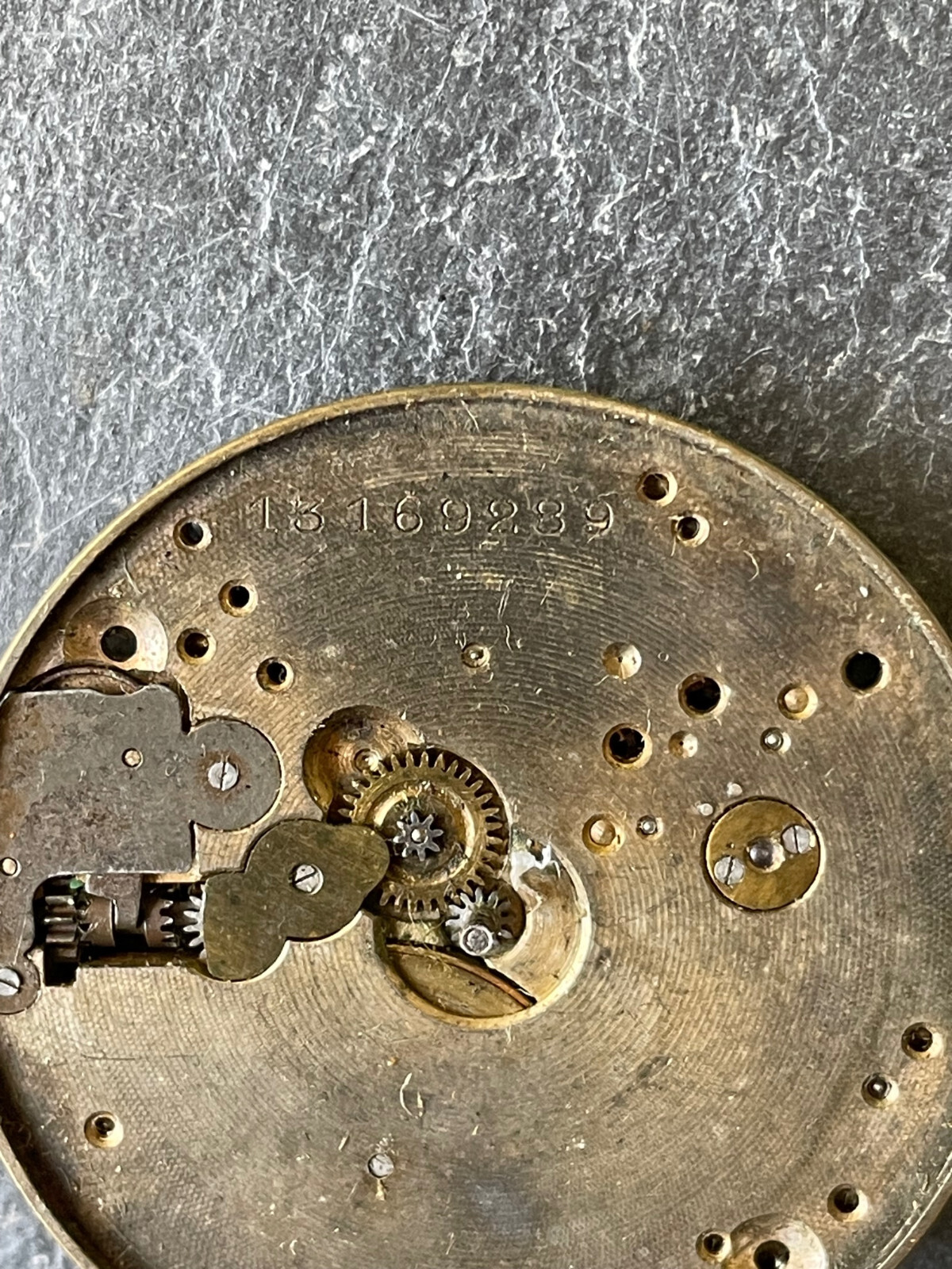 Antique Tacy Watch Co Admiral 7 jewel Swiss pocket Watch Movement PARTS REPAIR
