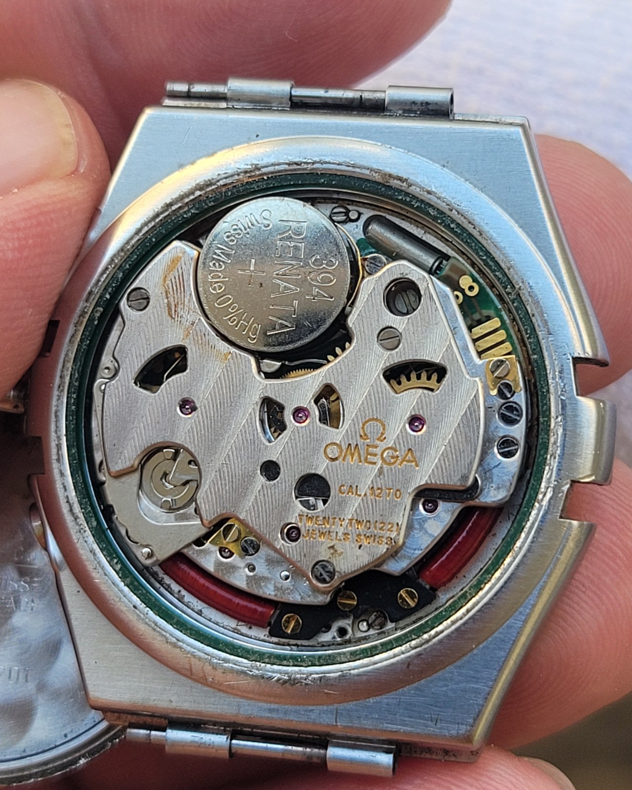 Omega Constellation Chronograph QUARTZ CAL 1270 MENS 37MM REF 386.1201 FOR PARTS