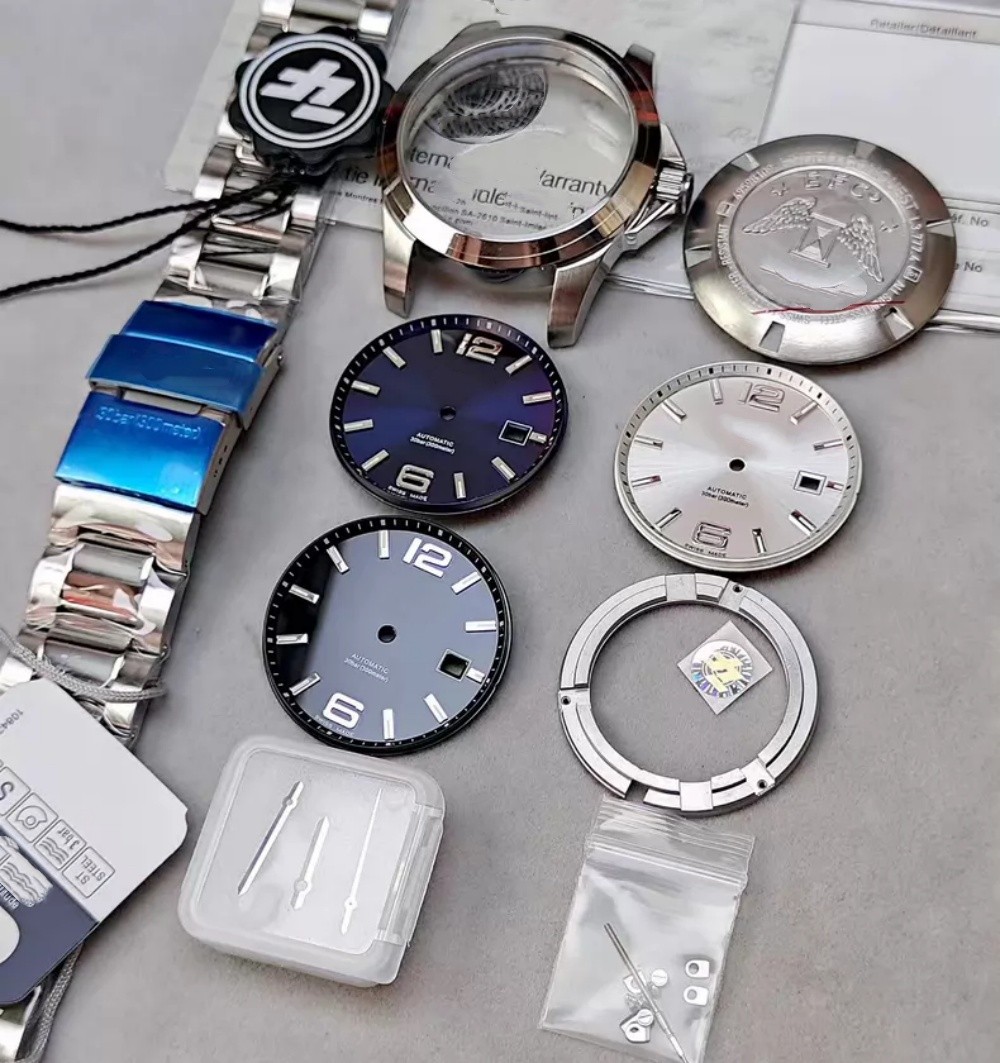 41mm Watch Case Kit+Dial+Hands+Strap Compatible with 2824 SW200 PT5000 Movements