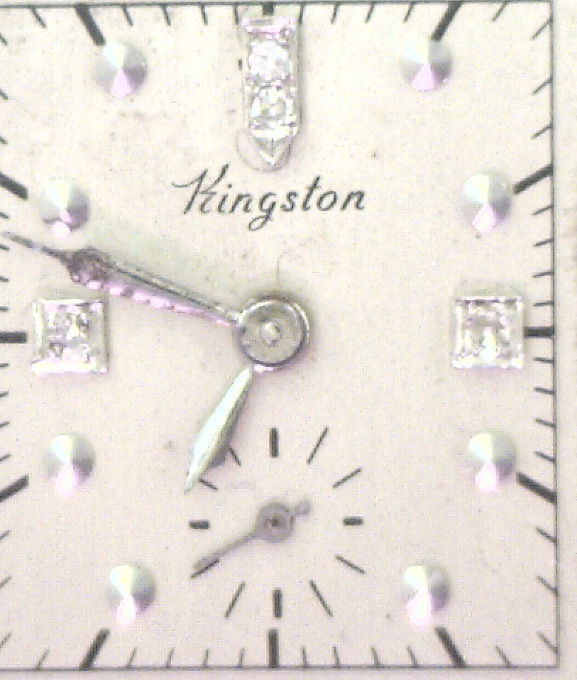 Antique CRAWFORD 17j Round Wrist Watch Movement Diamonds on Dial Working #P363